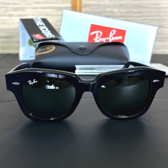 LIKE NEW RayBan State Street RB2186 Black Ray ban sunglasses - Picture 12 of 16